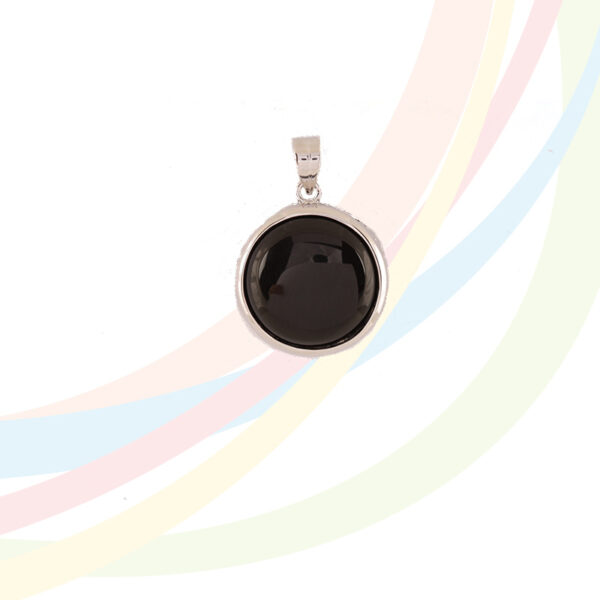 Marina Rhodium Plated Onyx Necklace