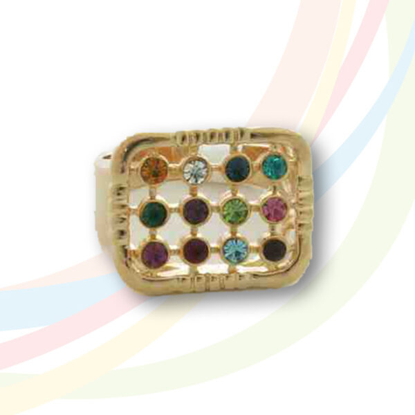 Marina Gold Plated Ephod Ring with mix of stones