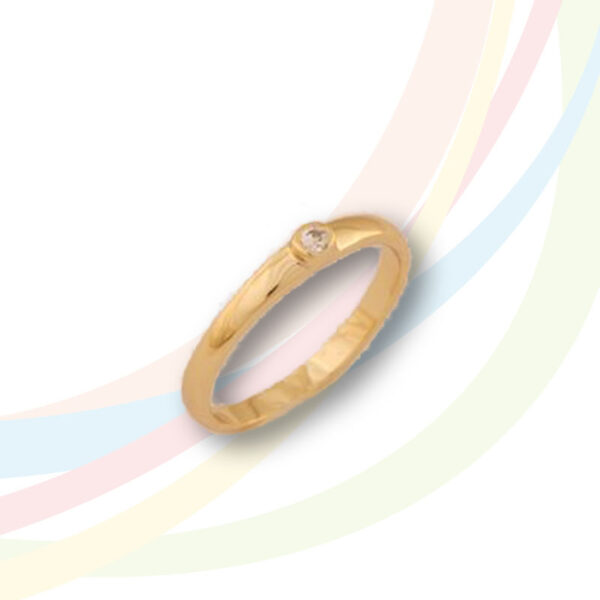 Marina Gold Plated Cubic Zirconia Ring