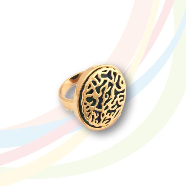 Marina Gold Plated Eilat Stone Shema Ring