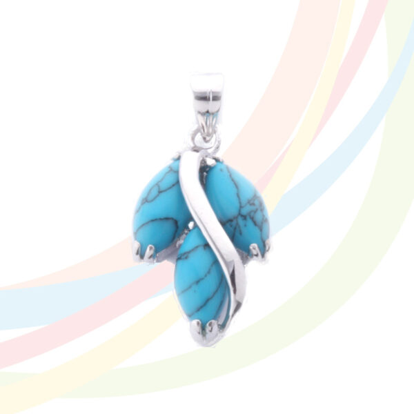 Marina Rhodium Plated Turquoise Necklace